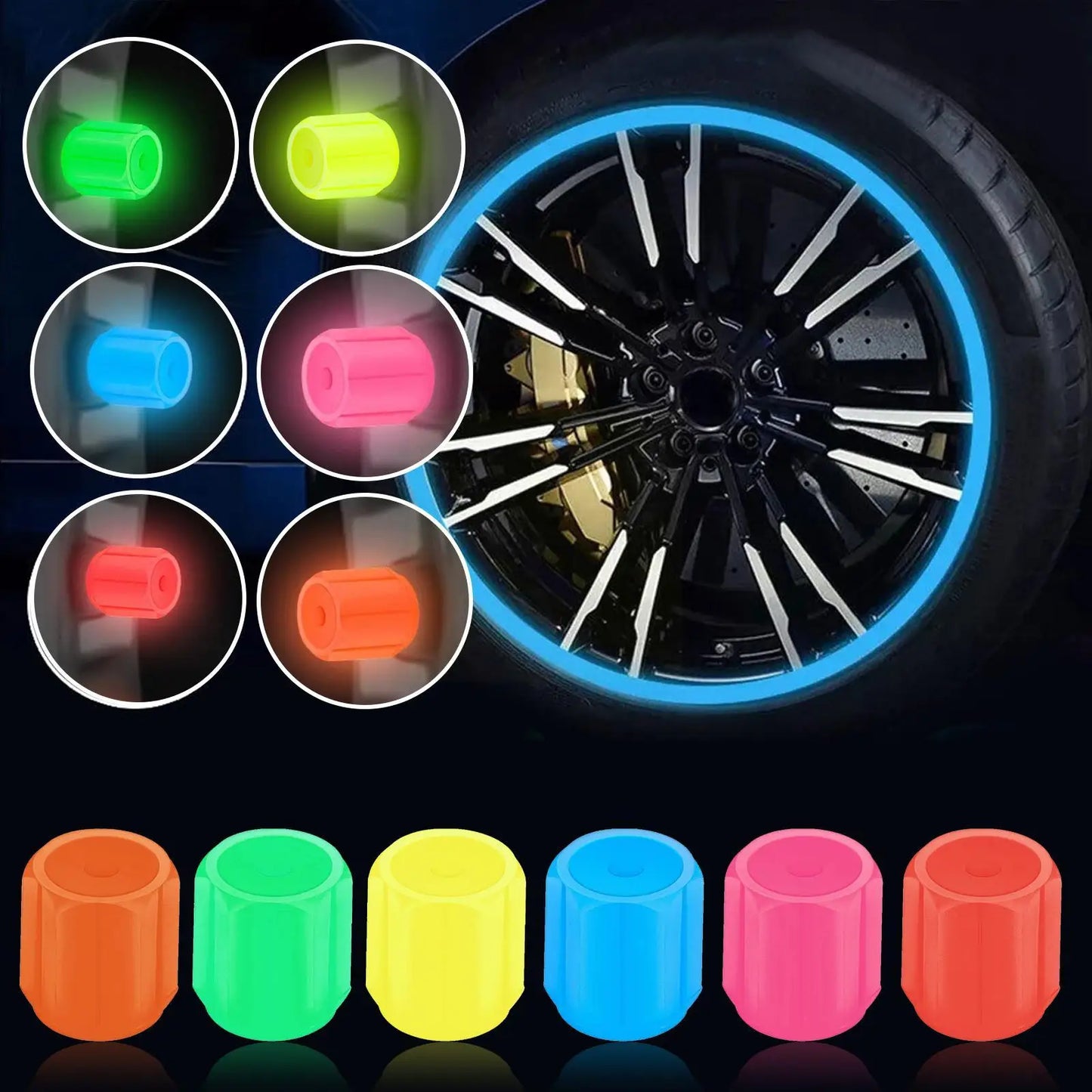 Luminous Tyre Caps