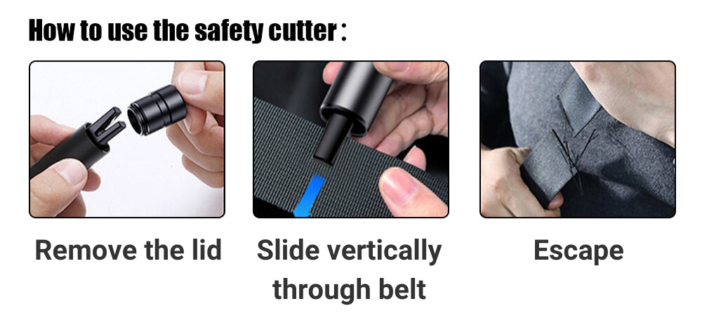 Car Safety Hammer and Seatbelt Cutter